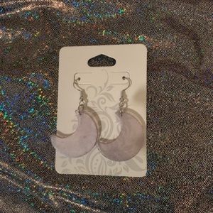 Resin moon earrings